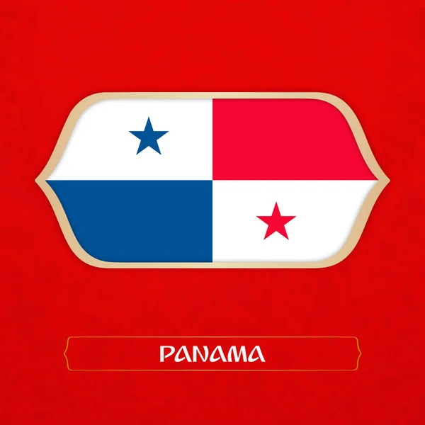 Bandera Panamá Está Hecho Estilo Football — Vector de stock