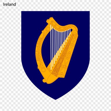 İrlanda sembolü. Ulusal amblemi