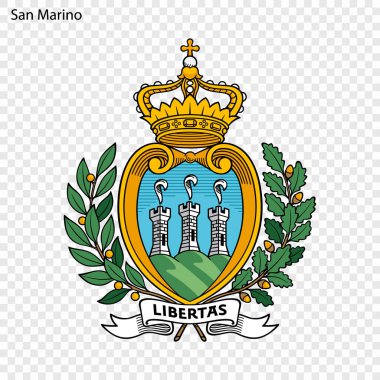 San Marino sembolü. Ulusal amblemi