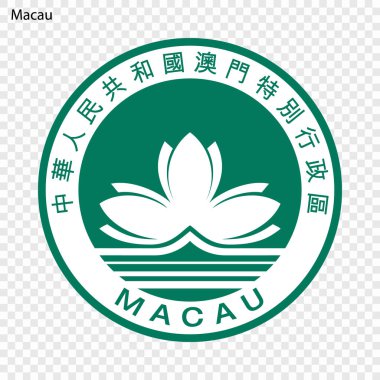 Macau sembolü. Ulusal amblemi