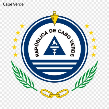 Cape Verde sembolü. Ulusal amblemi