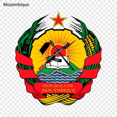 Symbol of Mozambique. National emblem clipart