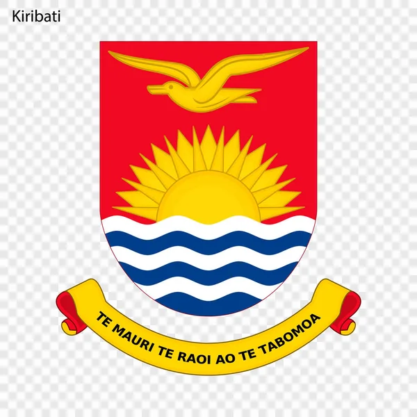 Emblema Kiribati Simbolo Nazionale — Vettoriale Stock