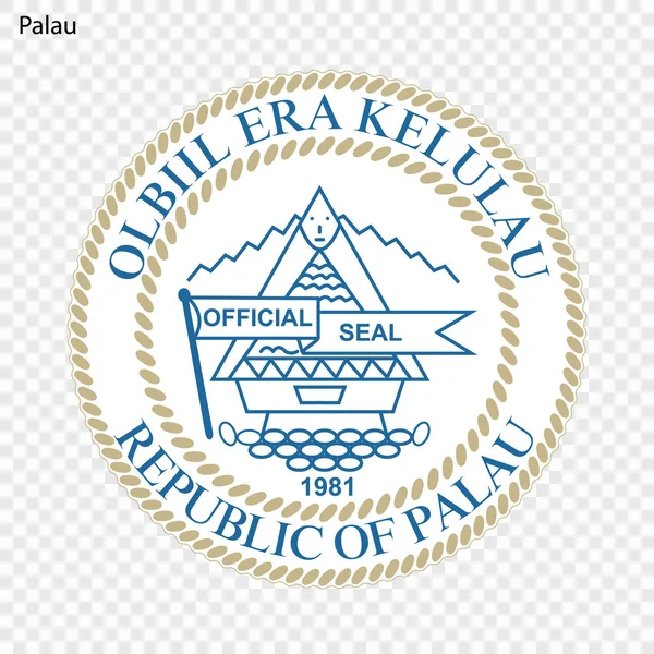 Palau Címere Nemzeti Szimbólum — Stock Vector