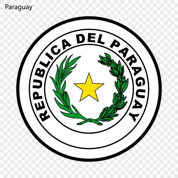 Emblème Paraguay Symbole National — Image vectorielle