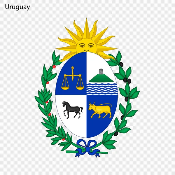 Emblema Uruguay Símbolo Nacional — Vector de stock