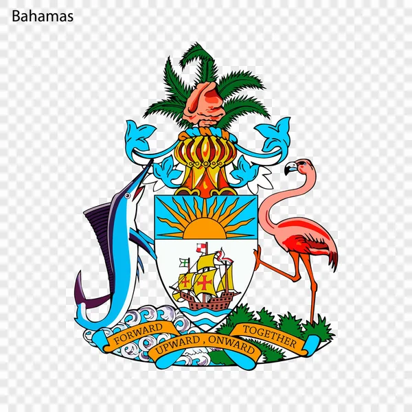 Symbol Der Bahamas Hoheitszeichen — Stockvektor