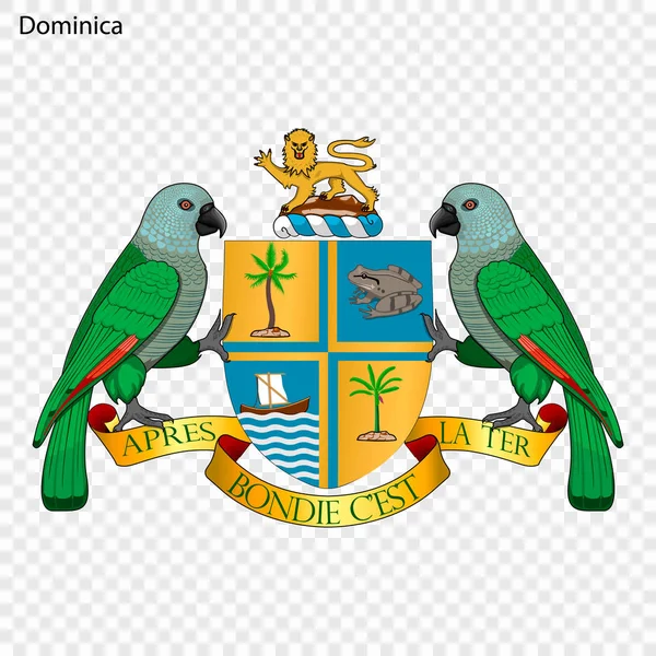 Dominika Sembolü Ulusal Amblemi — Stok Vektör