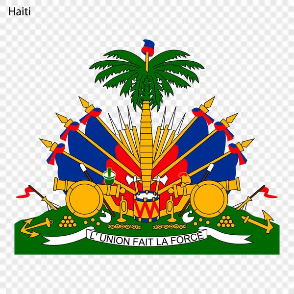 Symbool Van Haïti Nationaal Embleem — Stockvector