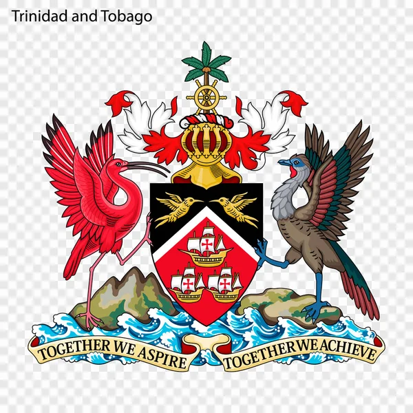 Trinidad Tobago Sembolü Ulusal Amblemi — Stok Vektör