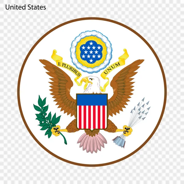 Symbol United States National Emblem — Stock Vector