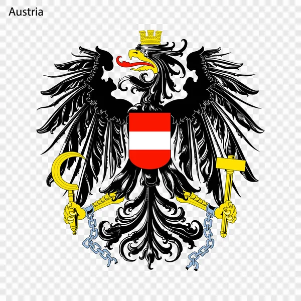 Símbolo Austria Emblema Nacional — Vector de stock