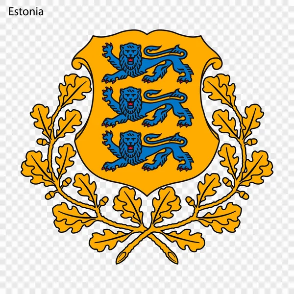Símbolo Estonia Emblema Nacional — Vector de stock