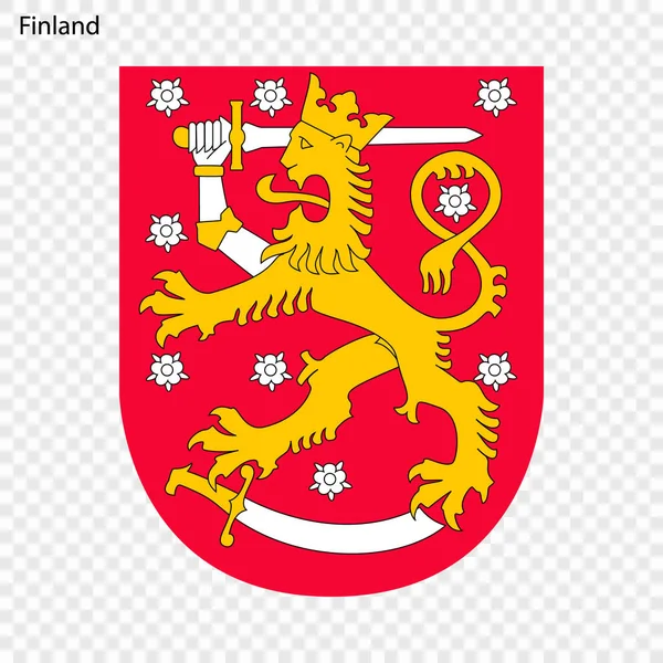 Symbol Finland National Emblem — Stock Vector