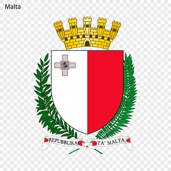 Símbolo Malta Emblema Nacional — Vector de stock