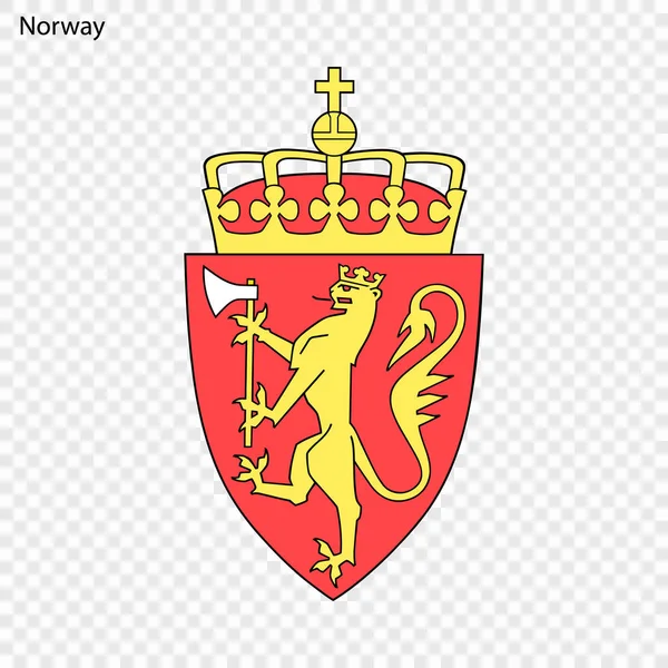 Symbol Norway National Emblem — Stock Vector