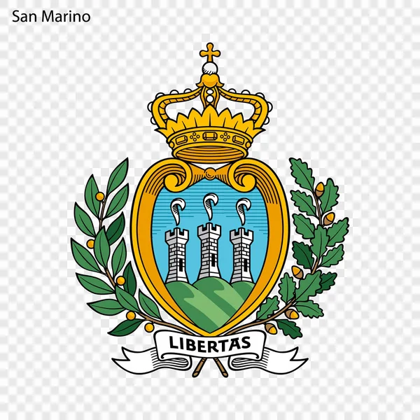 Símbolo San Marino Símbolo Nacional — Vetor de Stock