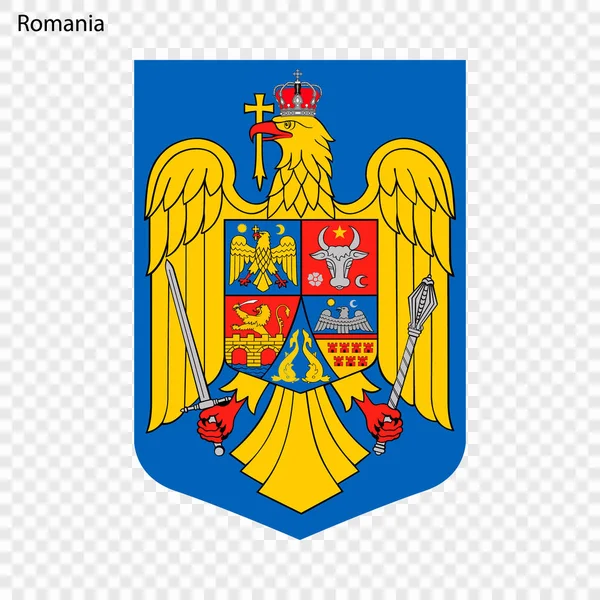 Símbolo Rumania Emblema Nacional — Vector de stock