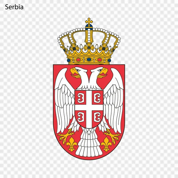 Symbol Serbia National Emblem — Stock Vector