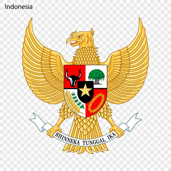 Символ Индонезии Эмблема Государства — стоковый вектор