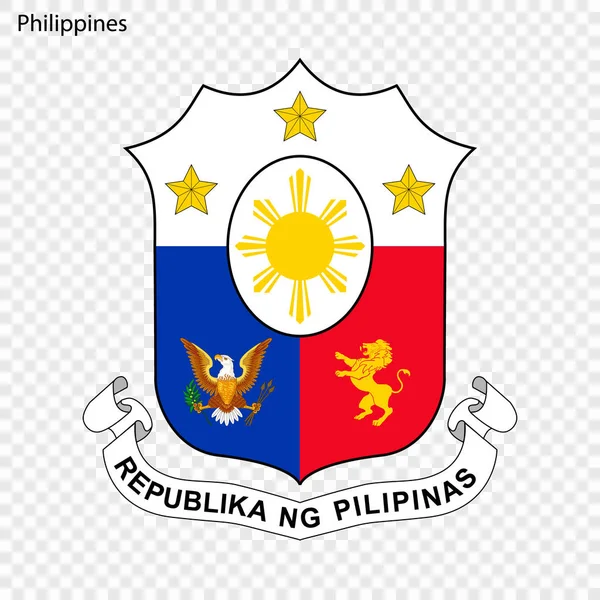 Símbolo Filipinas Emblema Nacional — Vector de stock