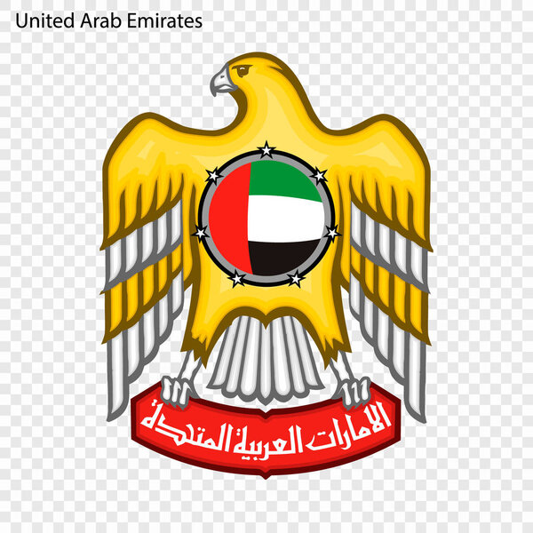 Symbol of United Arab Emirates. National emblem