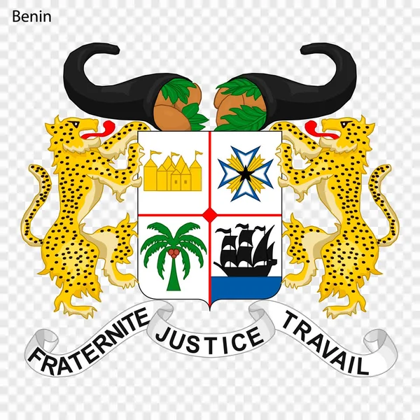 Símbolo Benín Emblema Nacional — Archivo Imágenes Vectoriales