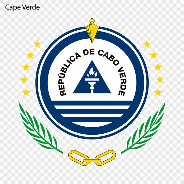 Cape Verde sembolü. Ulusal amblemi