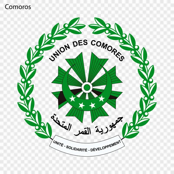 Symbol Der Komoren Hoheitszeichen — Stockvektor