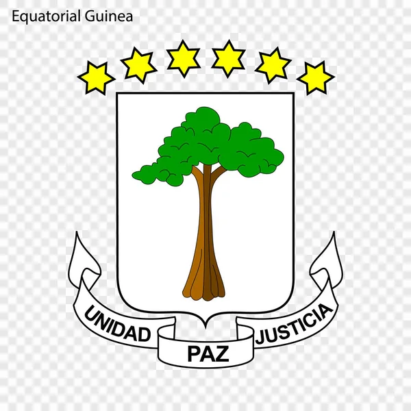 Símbolo Guinea Ecuatorial Emblema Nacional — Vector de stock