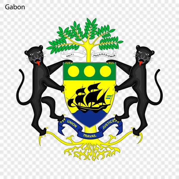 Simbol Gabon Lambang Nasional - Stok Vektor