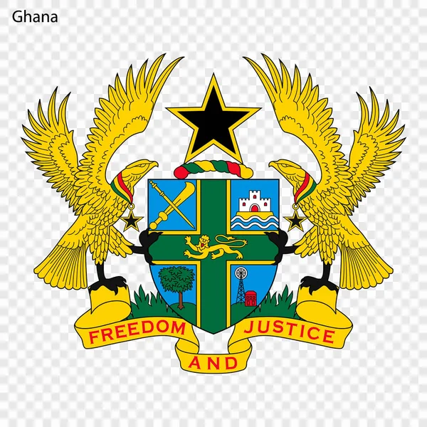 Symbool Van Ghana Nationaal Embleem — Stockvector