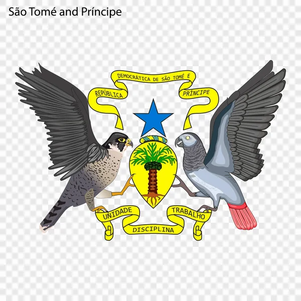 Símbolo Santo Tomé Príncipe Emblema Nacional — Archivo Imágenes Vectoriales