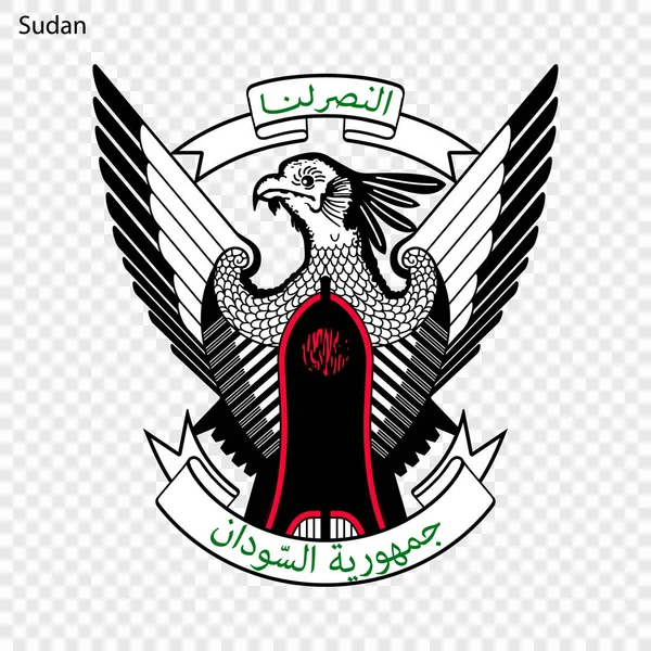 Sudan Sembolü Ulusal Amblemi — Stok Vektör