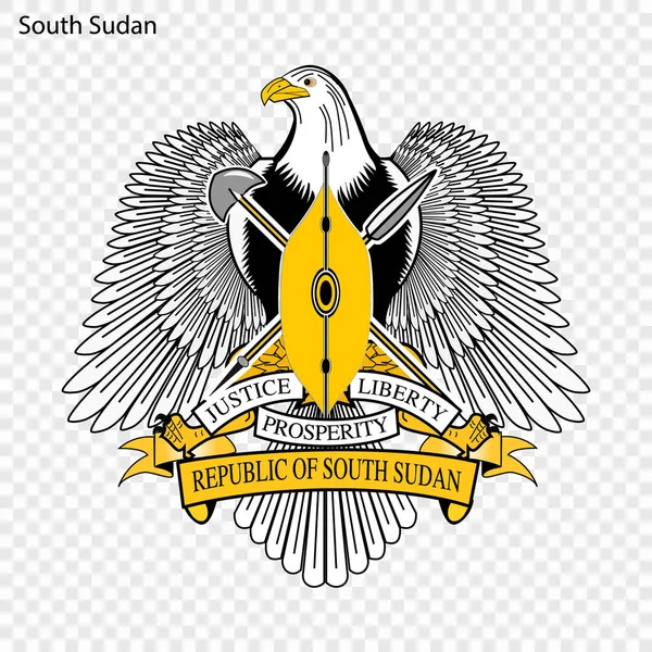 Symbol För Södra Sudan Medborgareemblem — Stock vektor