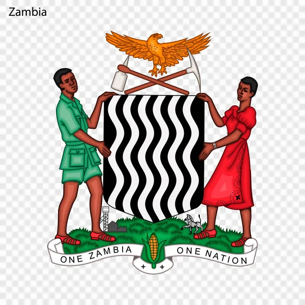 Zambiya sembolü. Ulusal amblemi