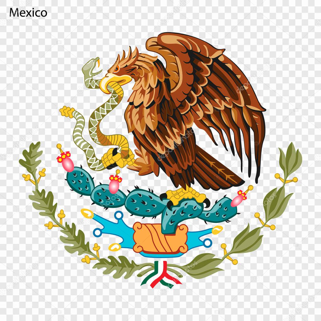 Symbol of Mexico. National emblem