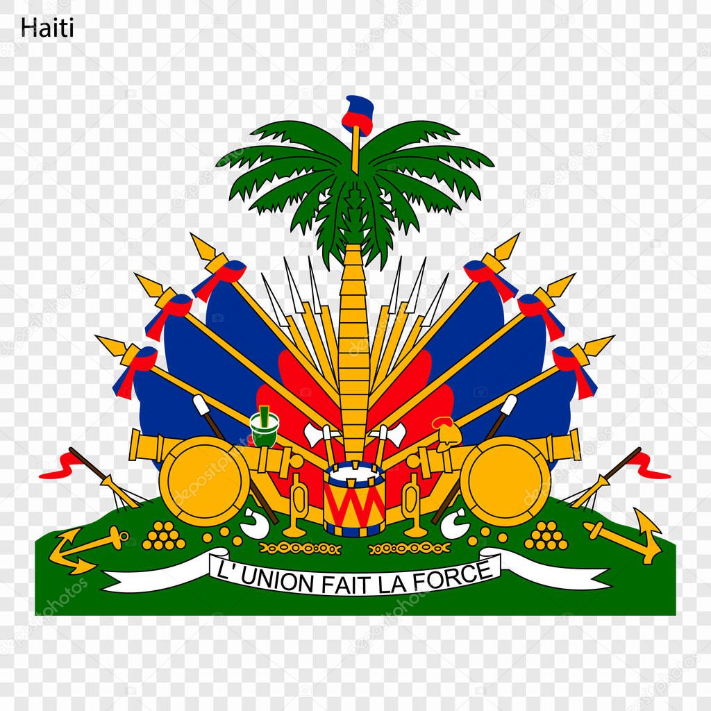 Symbol of Haiti. National emblem