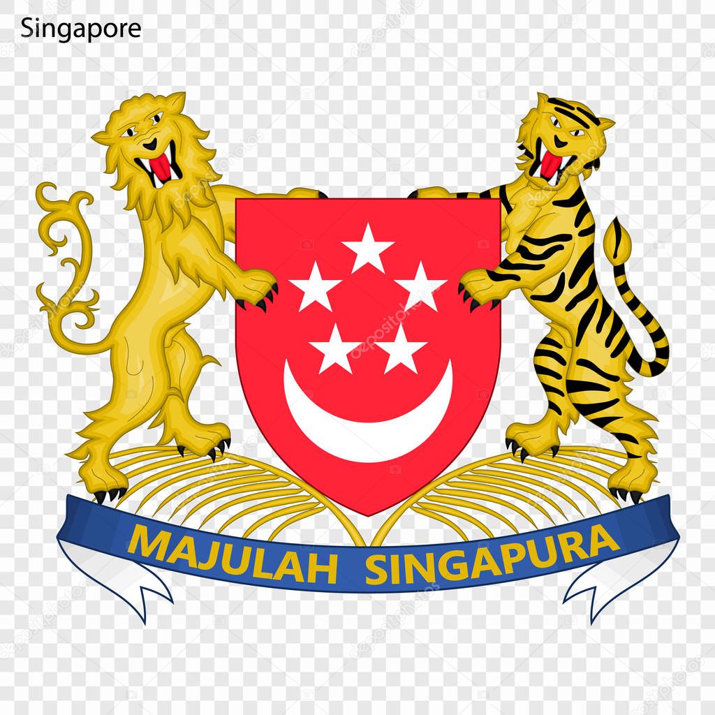 Symbol of Singapore. National emblem