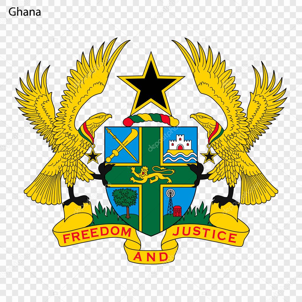Symbol of Ghana. National emblem