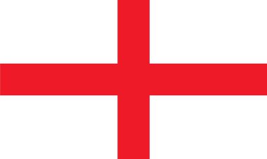 İngiltere'nin basit bayrak. Englisgh bayrağı. Doğru boyutu, oran, renk.
