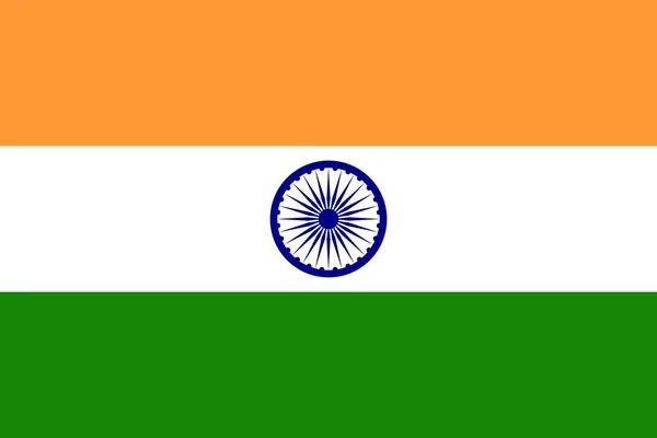 Bandera Simple India Tamaño Correcto Proporción Colores — Vector de stock