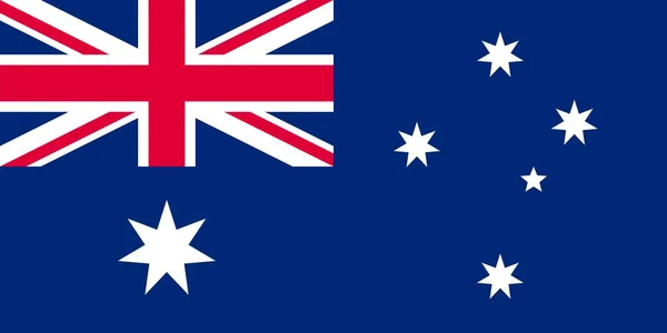 Bandiera Semplice Dell Australia Dimensione Proporzione Colori Corretti — Vettoriale Stock