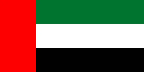 Bandiera Semplice Degli Emirati Arabi Uniti Dimensione Proporzione Colori Corretti — Vettoriale Stock