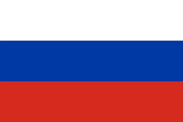 Simple Flag Russia Correct Size Proportion Colors — Stock Vector