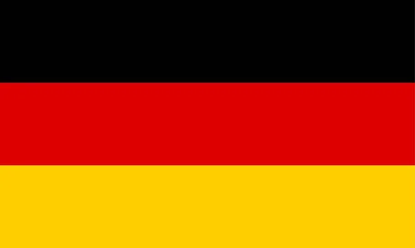 Απλή Σημαία Της Γερμανίας Σωστό Μέγεθος Αναλογία Χρώματα — Διανυσματικό Αρχείο