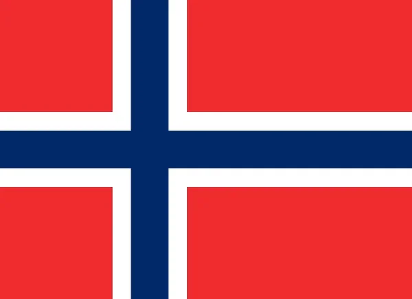 Bandera Simple Noruega Tamaño Correcto Proporción Colores — Archivo Imágenes Vectoriales