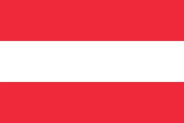 Simple Flag Austria Correct Size Proportion Colors — Stock Vector