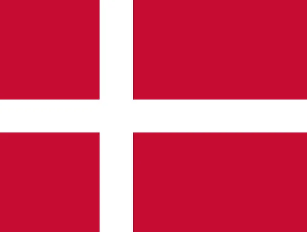 Bandera Simple Dinamarca Tamaño Correcto Proporción Colores — Archivo Imágenes Vectoriales