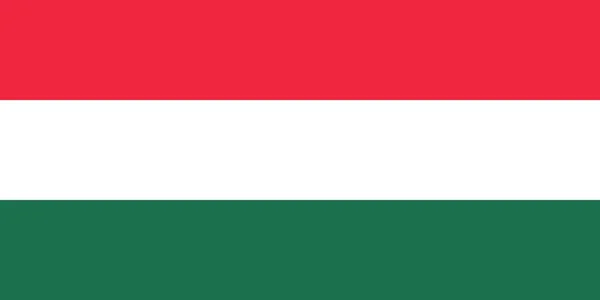Einfache Fahne Von Ungarn Korrekte Größe Proportion Farben — Stockvektor